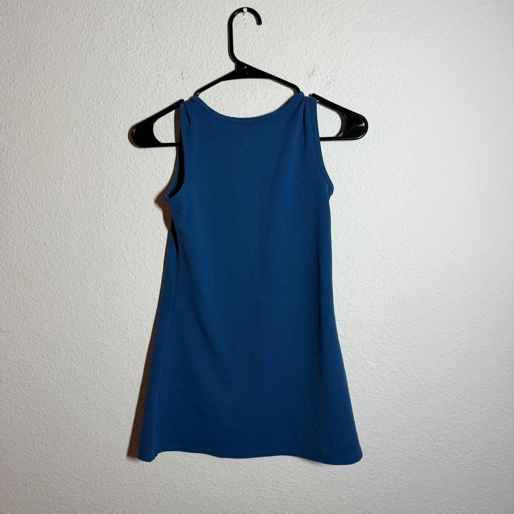 KnitWorks Tank Top Girls 8 Navy Blue Sleeveless‎ Stretch Round Neck Pullover